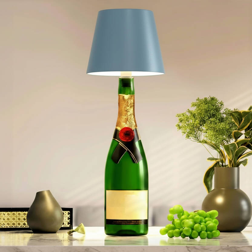 Rechargeable RGB Wine Bottle Light with Touch Dimming for Table and Patio