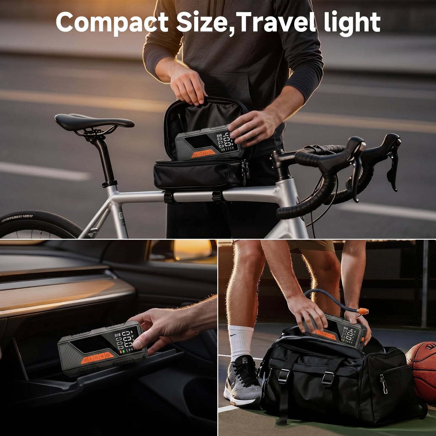 Compact Air Pump Pro 150 PSI - Cordless Tire Inflator