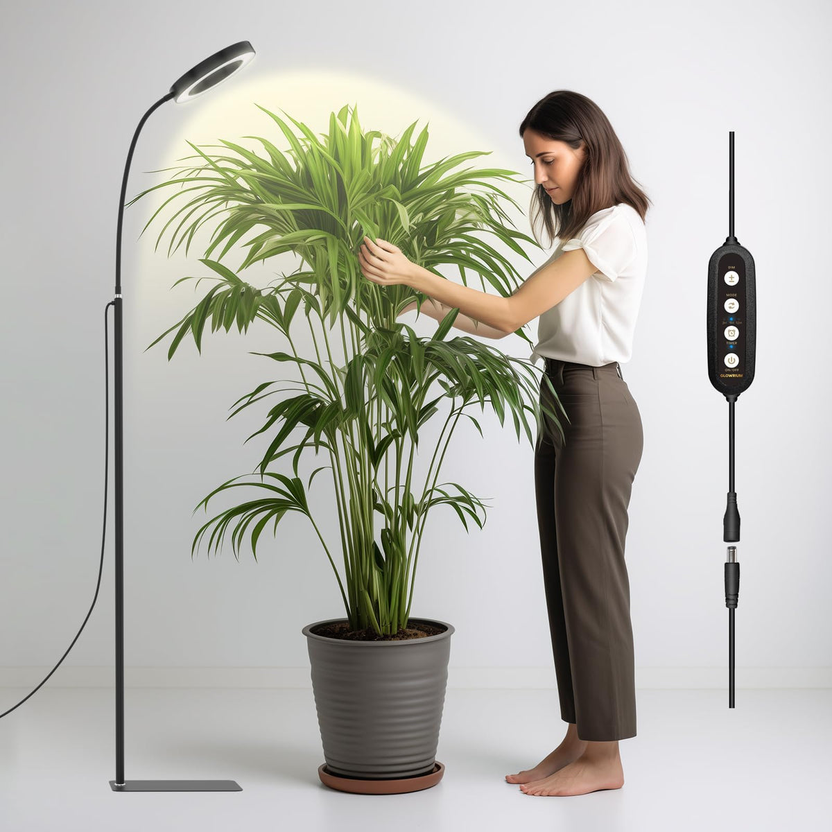 Dimmable Timer 20W Full Spectrum LED Plant Light with Adjustable Height