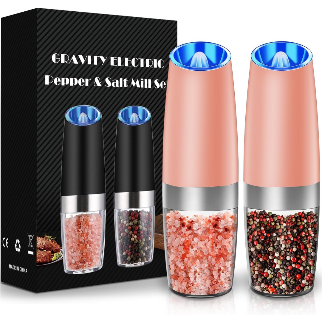 Adjustable One-Handed Grinder Set for Electric Salt and Pepper Mills