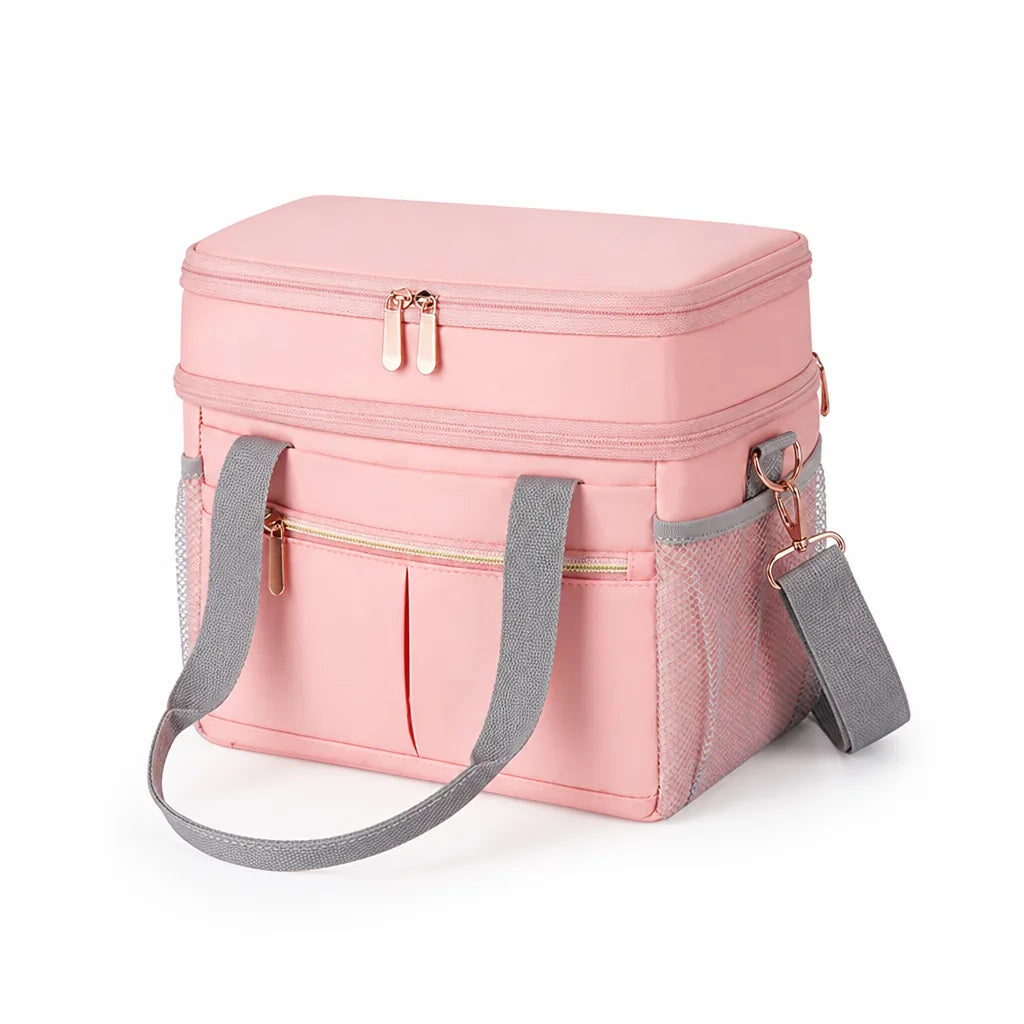 Insulated Picnic Bag Removable Strap & Outer Pockets