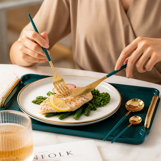 Minimalist Stainless Steel Cutlery Set (24-Piece)