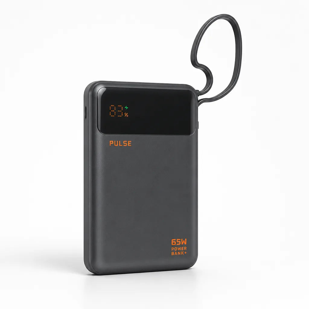 Power Bank 20,000 mAh 65W Power Delivery Built-In USB-C Cable