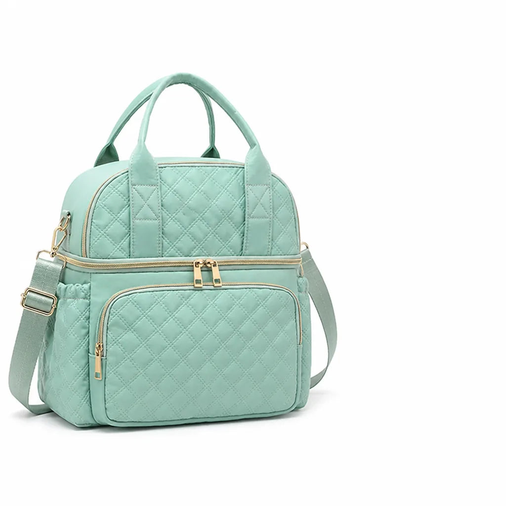 Shoulder Bag Quilted Water-Resistant Spacious Interior