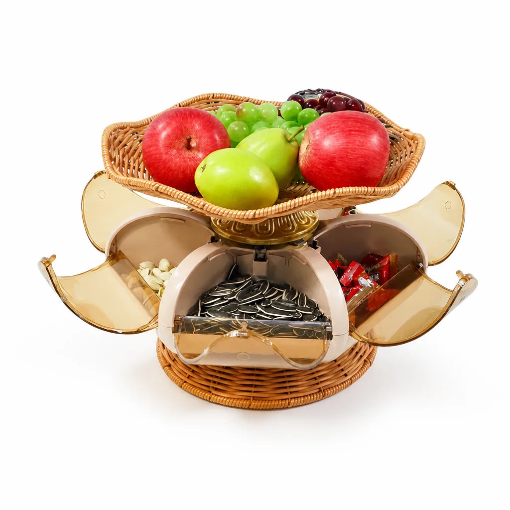 Women's Multi-Compartment Easy-Clean Fruit and Snack Bowl