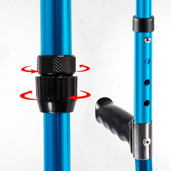 Versatile Folding Support Crutch with Comfortable Grip