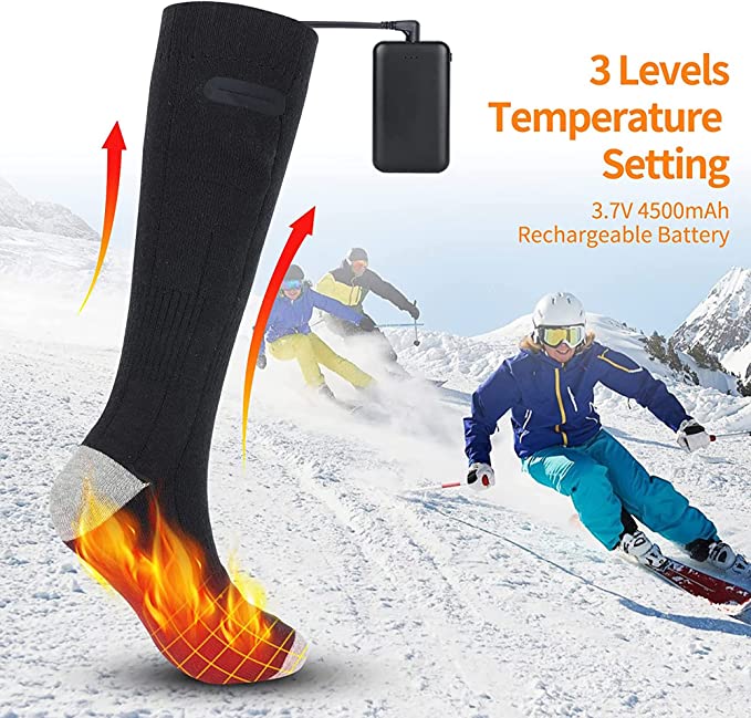 Adjustable Temperature Heated Socks – Rechargeable for Enhanced Comfort