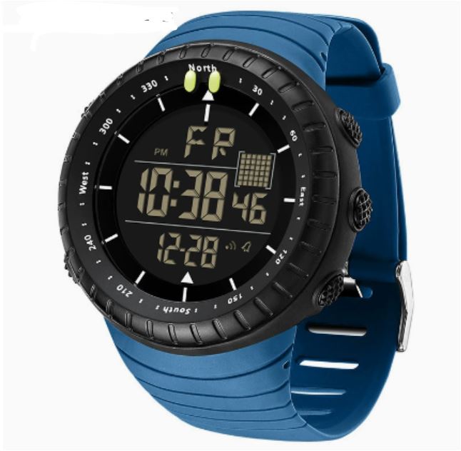 Digital Outdoor Sports Watch – Shock Resistant with LED Backlight and Waterproof