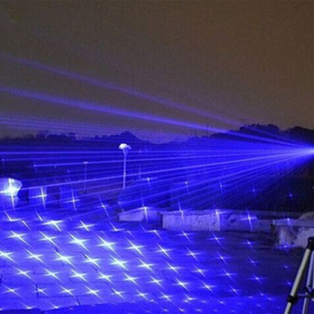 Tactical Outdoor Blue Laser Flashlight with Adjustable Focus – 450nm