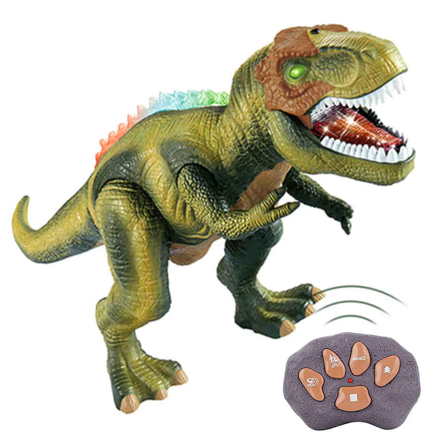 Jurassic Roar Remote-Controlled Dinosaur Toy with LED Lights