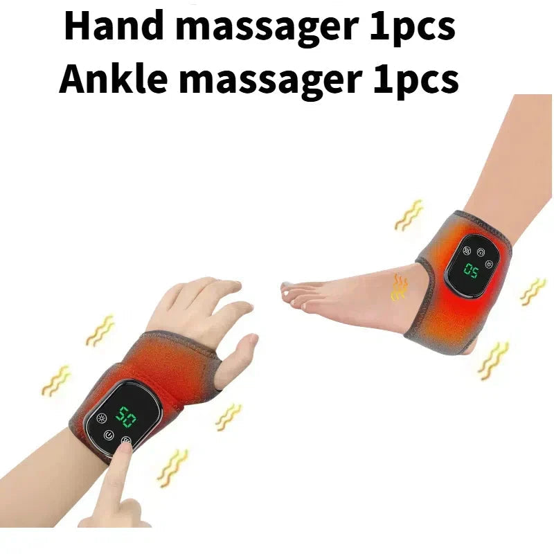 Infrared Heat Ankle Massager with Adjustable Vibration – 5 Levels for Relief