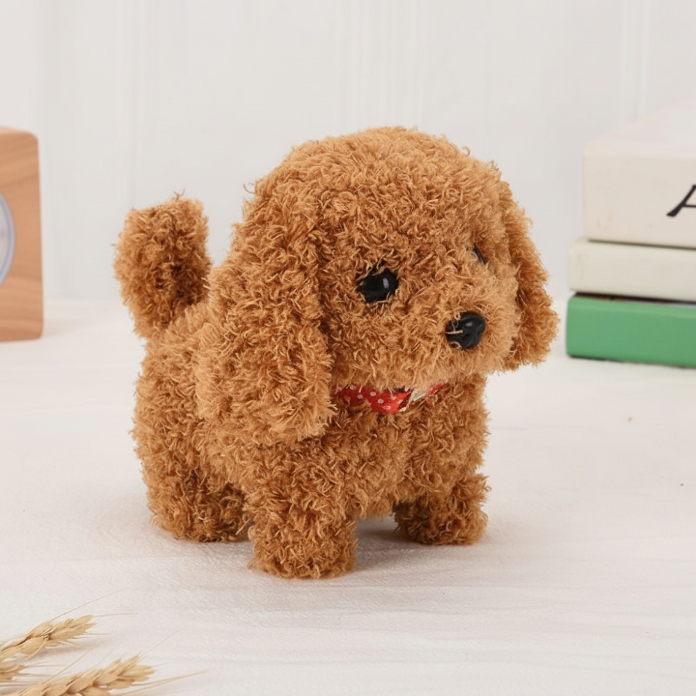 Walking and Barking Puppy Plush Toy for Interactive Dog Play