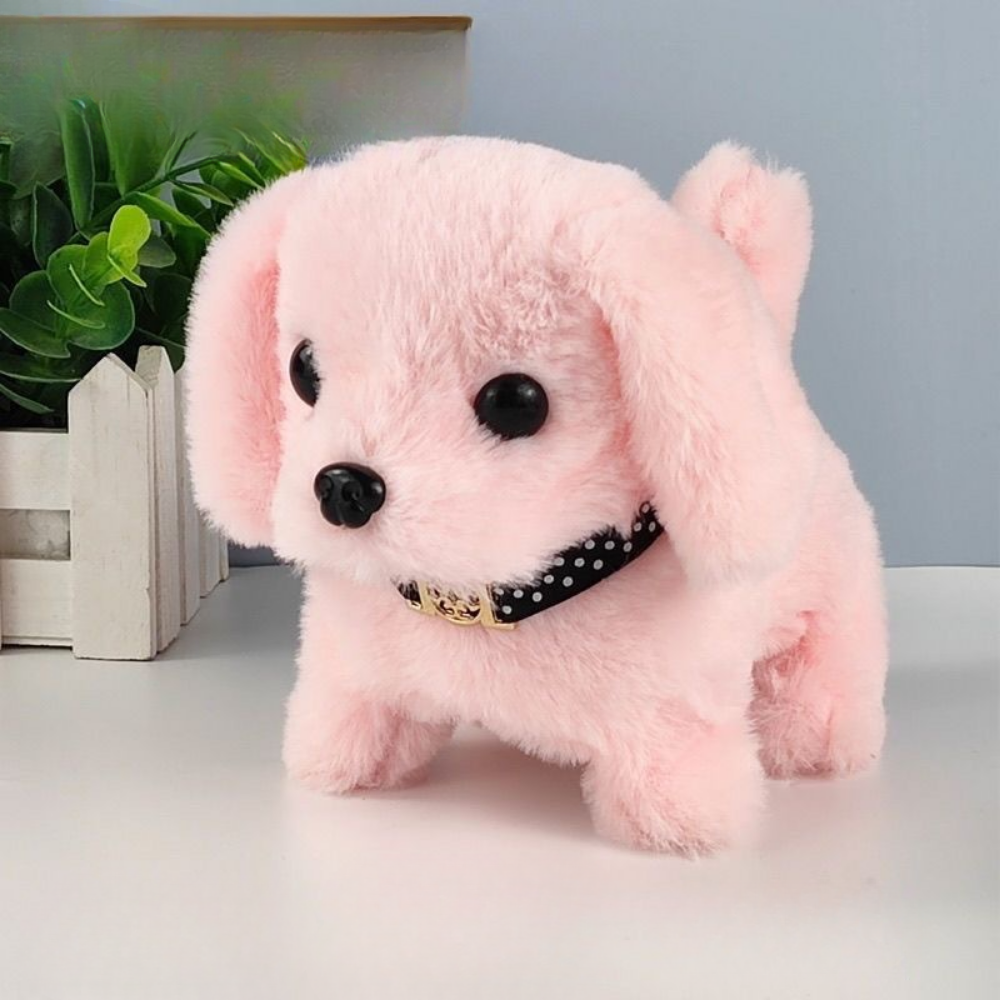 Walking and Barking Robot Dog - Interactive Plush Puppy Toy for Play
