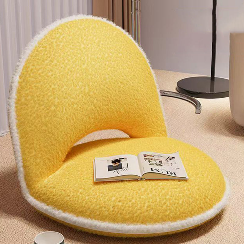 Minimalist Foldable Accent Chair in Soft Lambswool Design