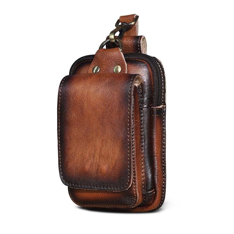 Adjustable Leather Waist Bag | Full-Grain Cowhide | Sleek and Practical