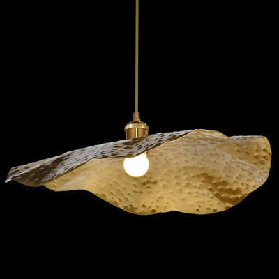 Modern Pendant Light Fixture in Elegant Golden Bronze Finish