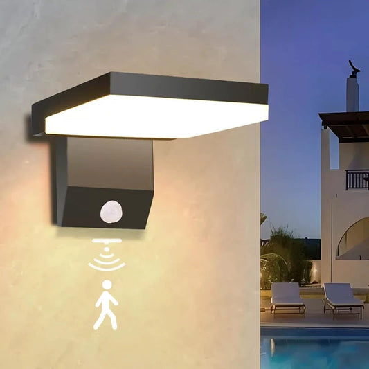 Adjustable Head Outdoor Wall Light with Motion Sensor - IP65 Waterproof