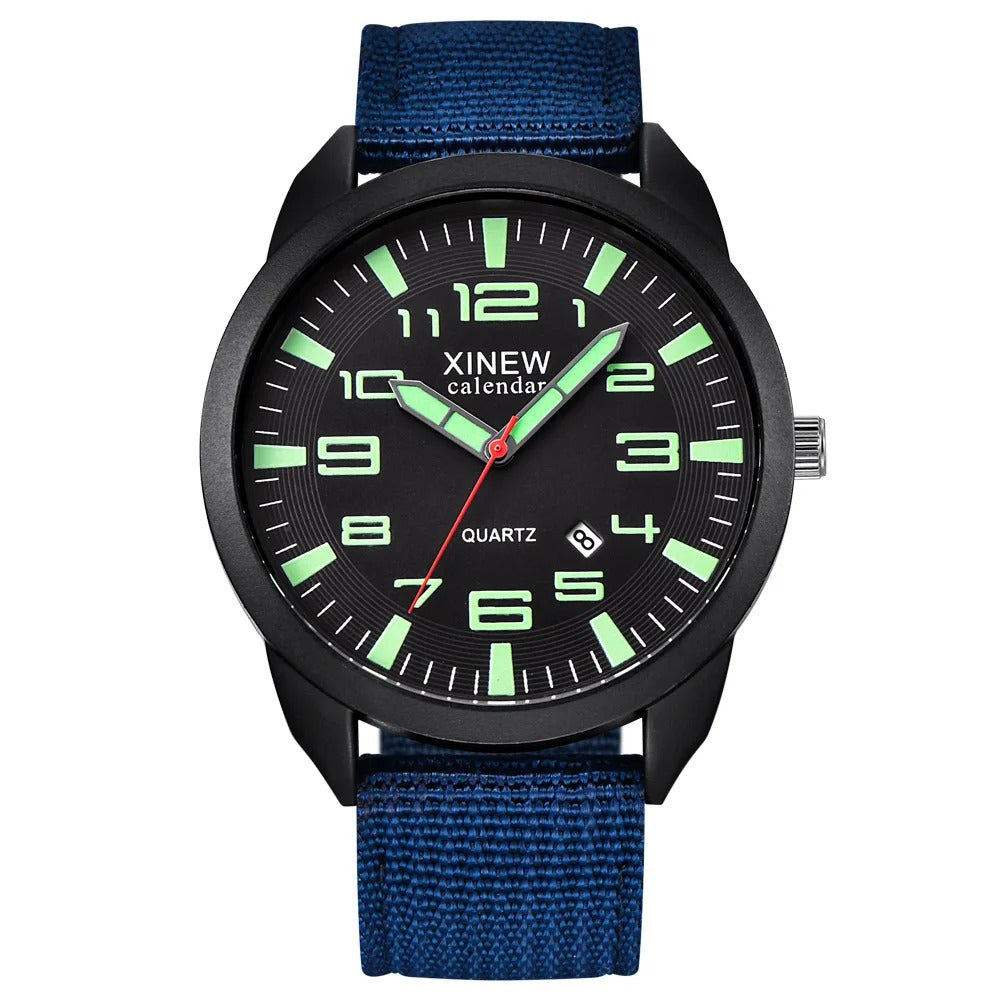Quartz Watch with Luminous Display and Calendar Function – Everyday Style