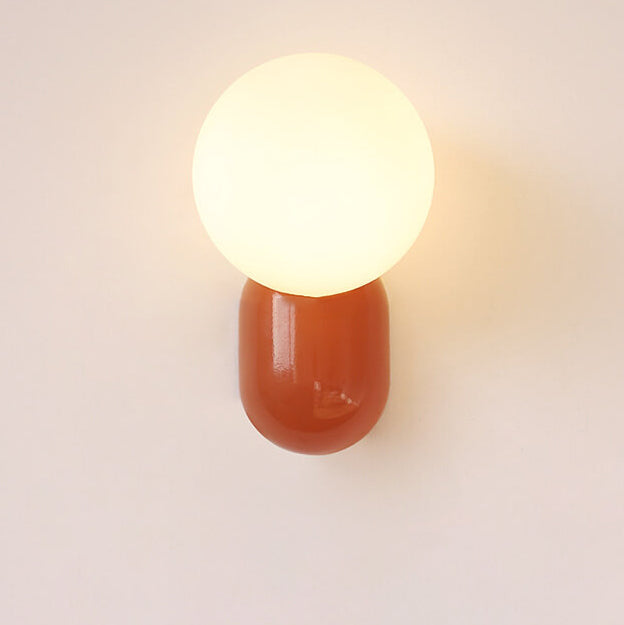 Contemporary Resin Glass Wall Light Fixture
