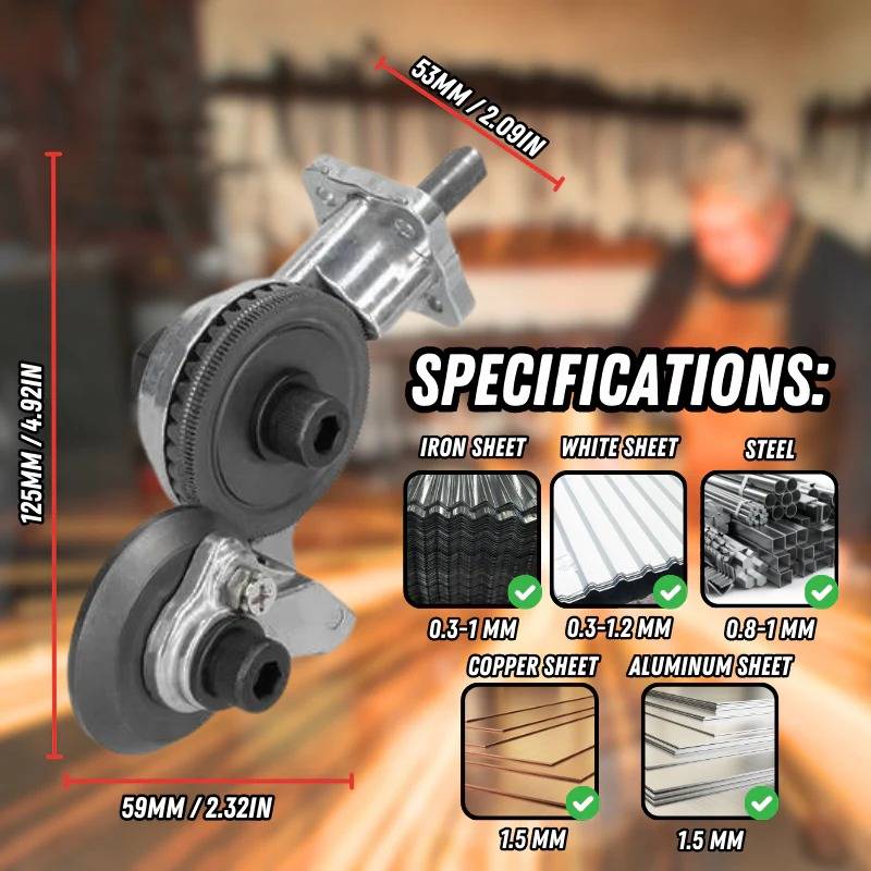 Heavy-Duty Drill Attachment for Metal Cutting with Durable Blades