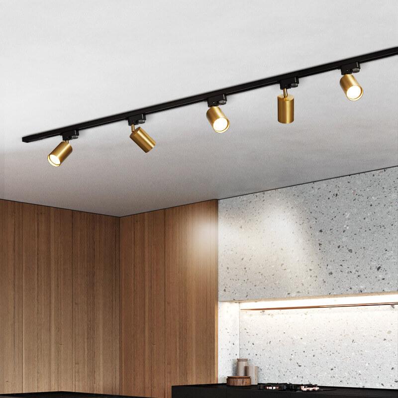 Modern LED Track Light Fixture in Black Finish