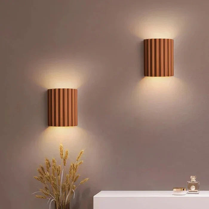 LED Wall Sconce Light in Unique Resin Design for Cozy Atmosphere