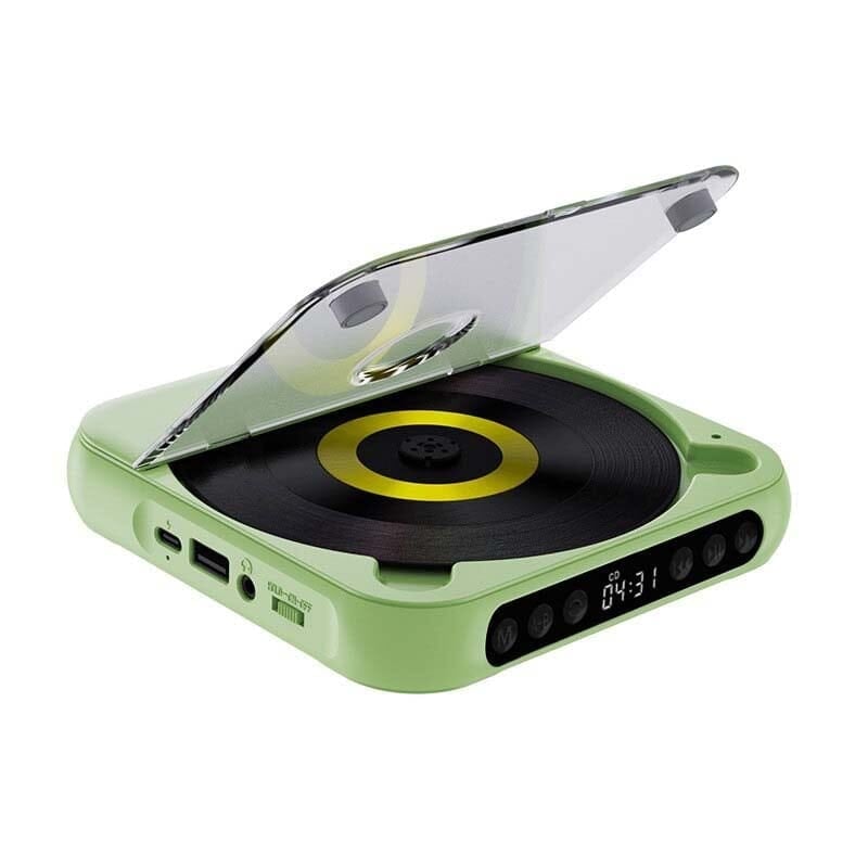 Portable Bluetooth CD Player with Extended Battery Life – Compact Design for Travel
