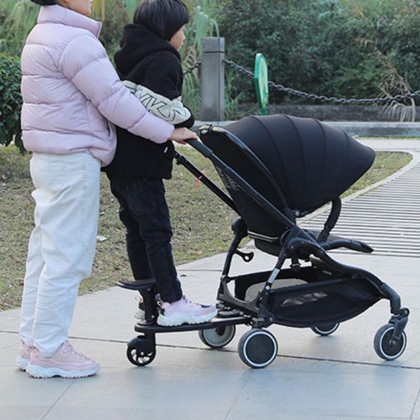 Child Ride-Along Board with 360° Swivel Wheels for Strollers
