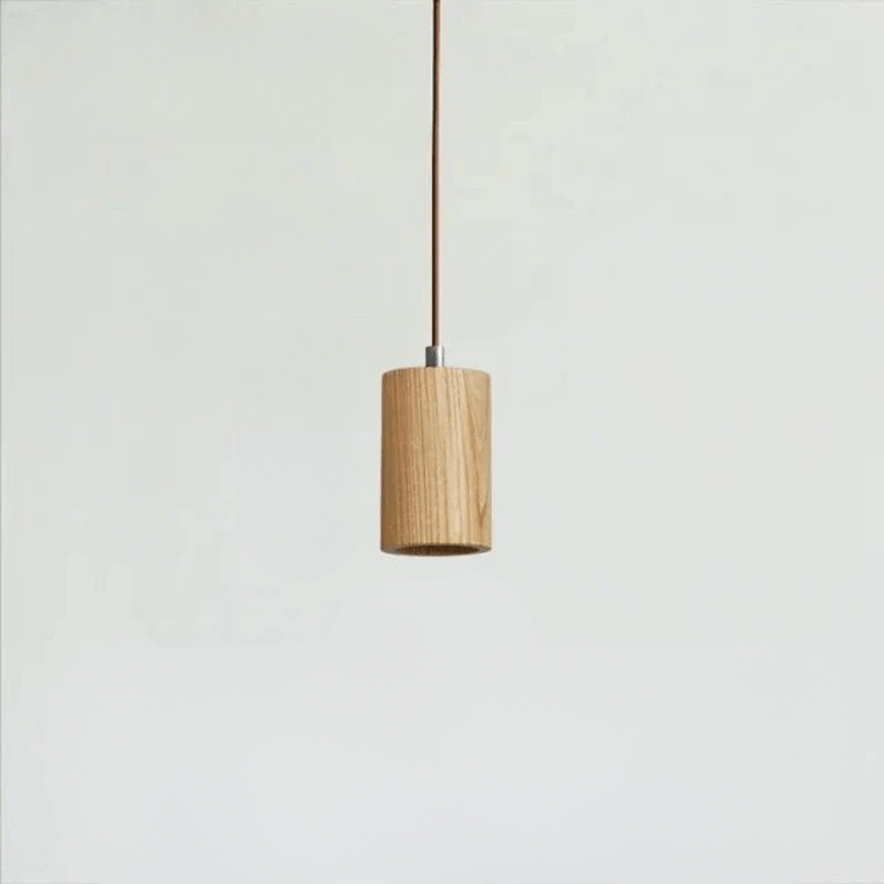 Scandinavian Minimalist Wooden Pendant Light for Cozy Spaces with Warm Glow