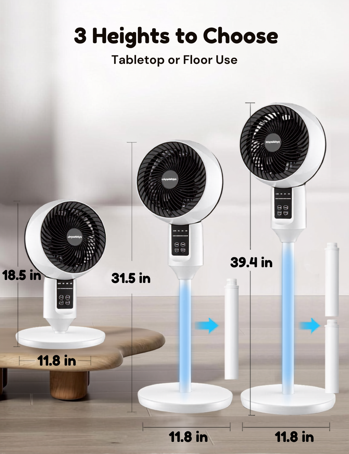 Remote-Controlled Oscillating Fan – Quiet Versatile Cooling for Home & Office