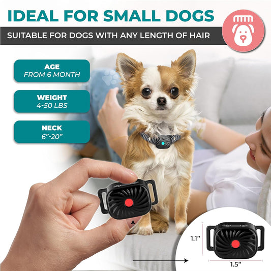 Adjustable Anti-Bark Collar for Small Dogs with Gentle Vibration