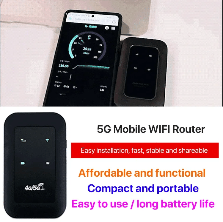 Unlocked Portable 5G Router for Global Mobile Internet – Long Battery Life