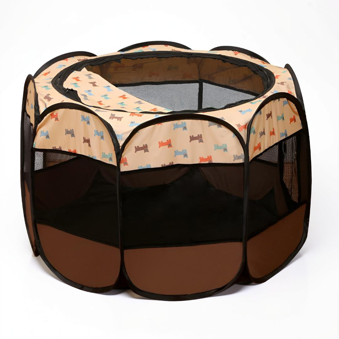 Indoor Cat Play Tent – Spacious Portable Playpen with Mesh Panels