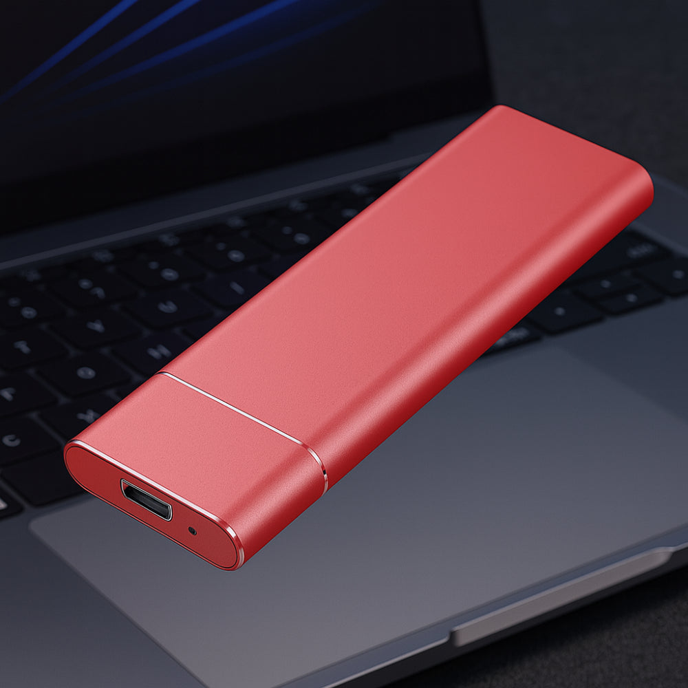 Slim Aluminum 500GB Portable Hard Drive with High-Speed USB for File Transfer