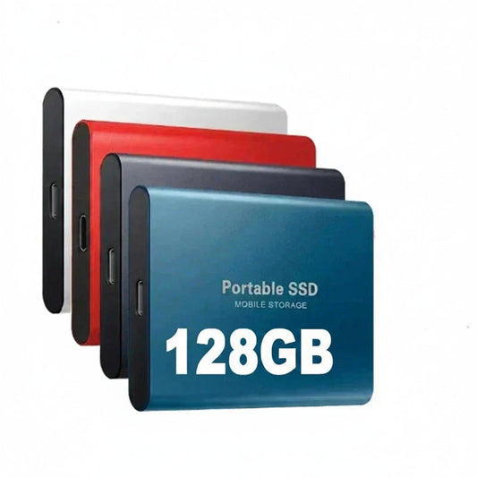128GB External Portable SSD – Compact Storage for Gaming and Travel