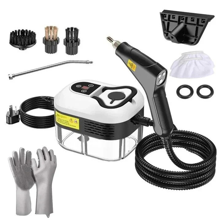 Steam Cleaner with Detachable Nozzles & Heat-Resistant Gloves for Home and Car Cleaning