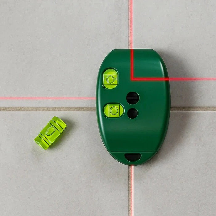 Compact Laser Alignment Tool with Dual Beams for 90-Degree Precision