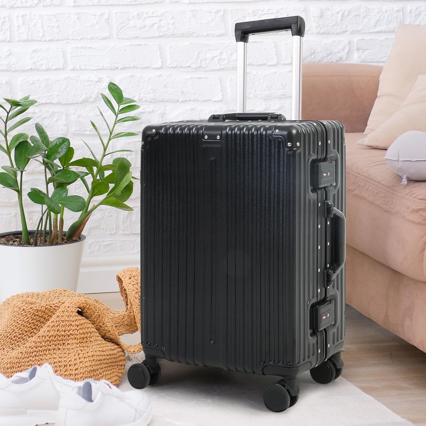 Durable Carry-On Suitcase with TSA Lock and Quiet Wheels for Travel