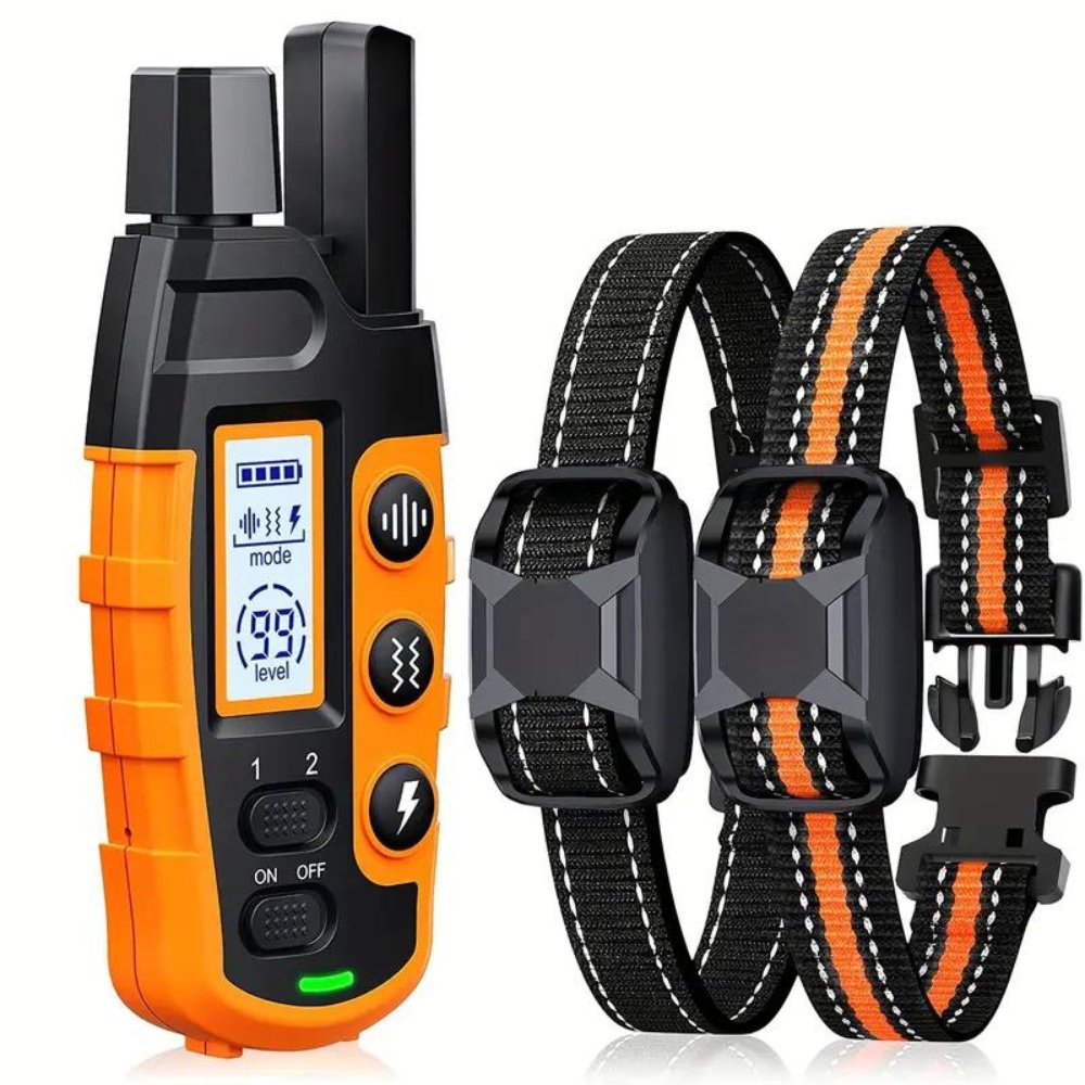 Adjustable Shock and Vibration Dog Training Collar - Waterproof for Outdoor Use