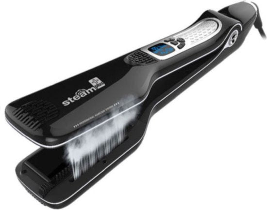Steam Hair Straightener for Healthy, Shiny Hair - Hydrating & Adjustable Heat