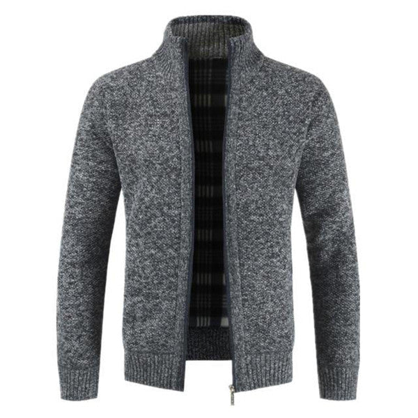 Classic Cardigan Style Cotton Vest with Mandarin Collar, Sizes M-XXXL, Black, Blue, Red, Gray