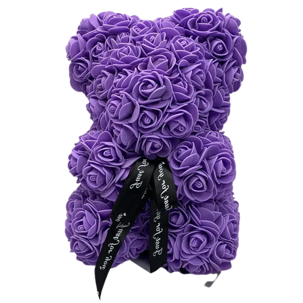 Charming Floral Teddy Bear Made of Durable Foam