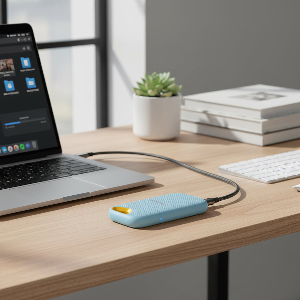 Compact External Hard Drive | Rugged Portable SSD for Daily Backup Storage