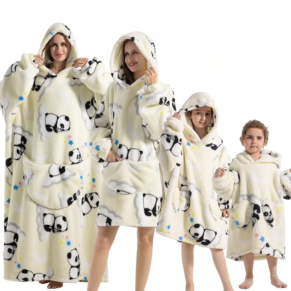 Snug & Stylish Pumpkin-Themed Hoodie Blanket
