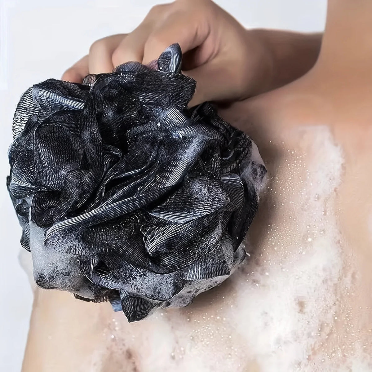 Exfoliating Shower Set – Body Scrubber with Back and Glove, 3 Pieces