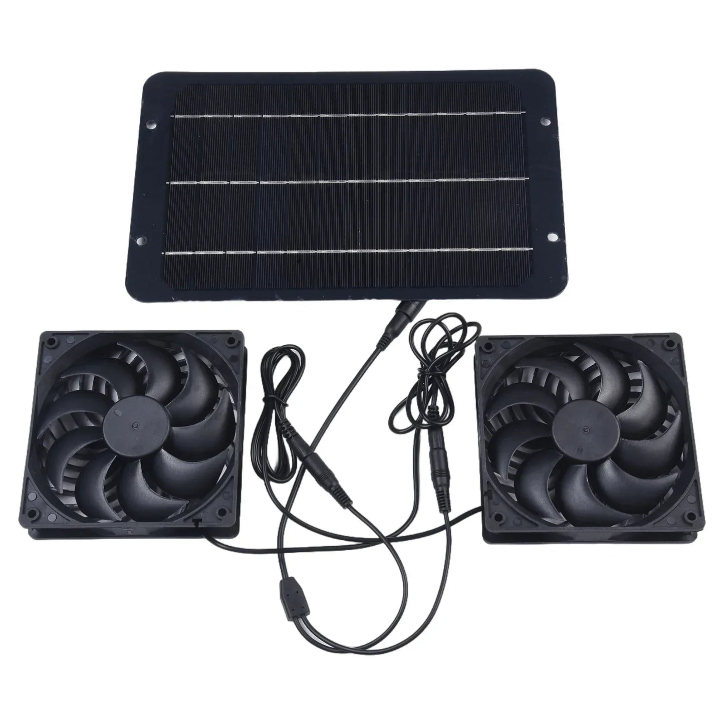 Eco-Friendly Dual Exhaust Ventilation System with 10W Solar Panel