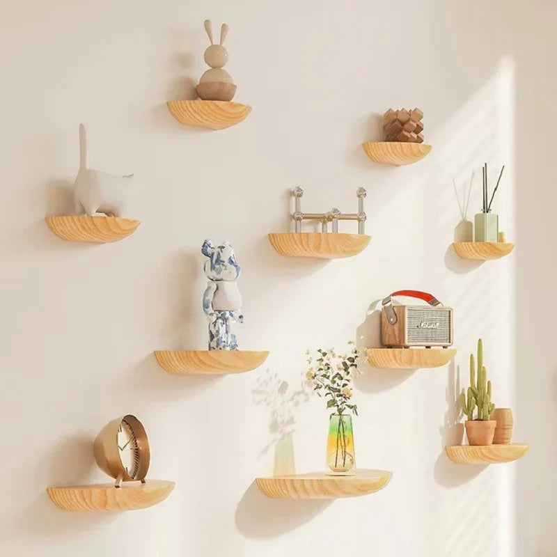 Sleek Half-Moon Wall Shelf for Stylish Home Organization