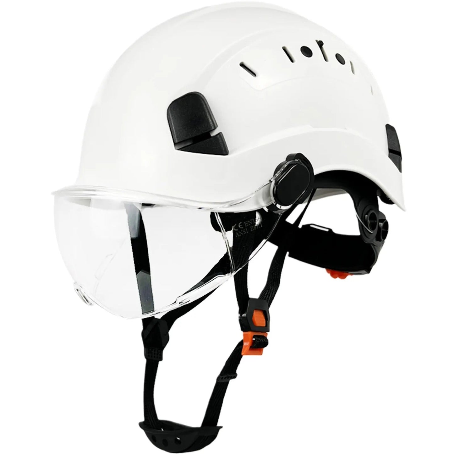 Industrial Hard Hats with Built-in Goggles and Visor for Safety