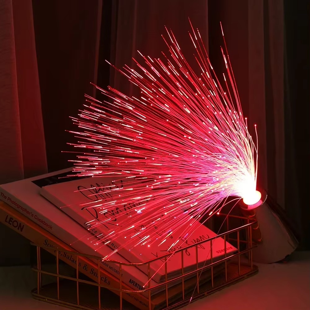 LED Starlight Lamp with Seven Color Options and Fiber Optic Design