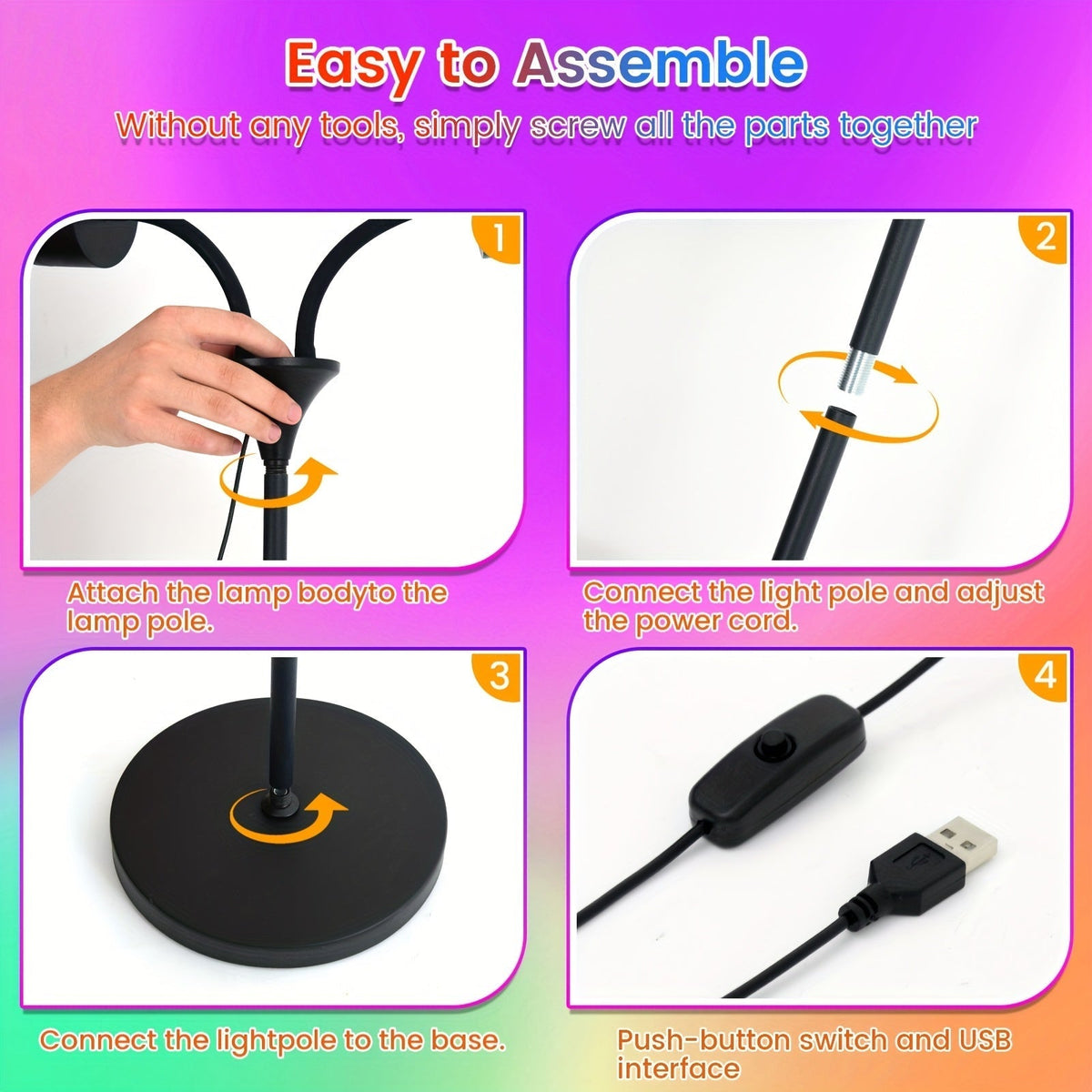 360° Rotating Dual RGB Light Projector for Customizable Mood Ambiance